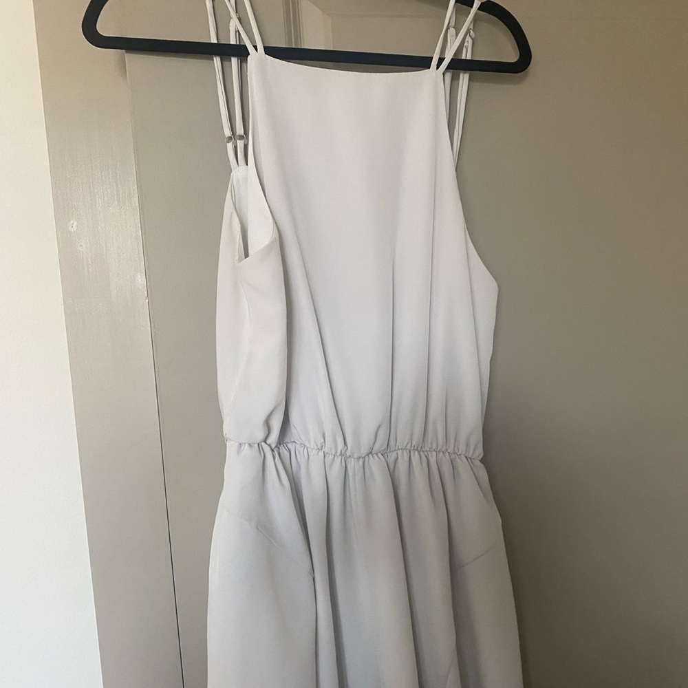 Backless Offwhite Romper -High Neck size medium